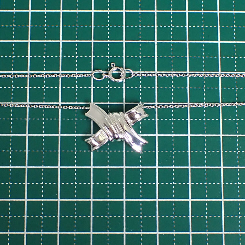 【中古】TIFFANY/ティファニー 925 ヴィンテージボウ ネックレス/g468-36