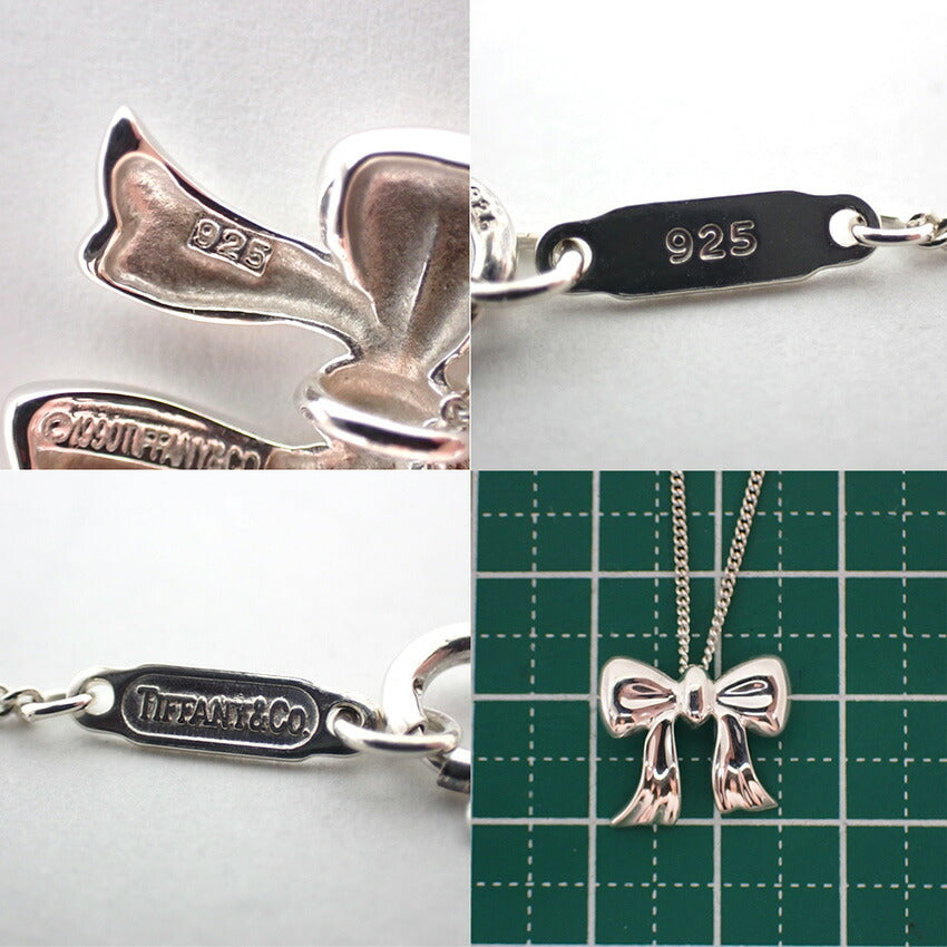 【中古】TIFFANY/ティファニー 925 リボン ネックレス/ペンダント/g517-37