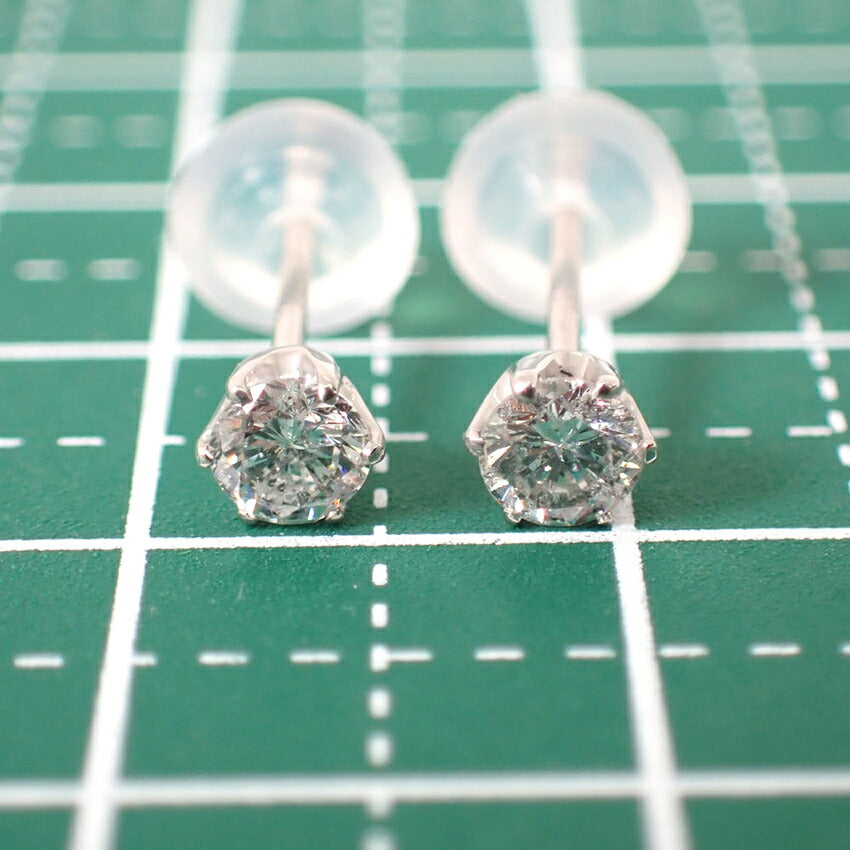 【新品】Pt900 ダイヤモンド スタッド 0.15ct、0.15ct ピアス/g518-93