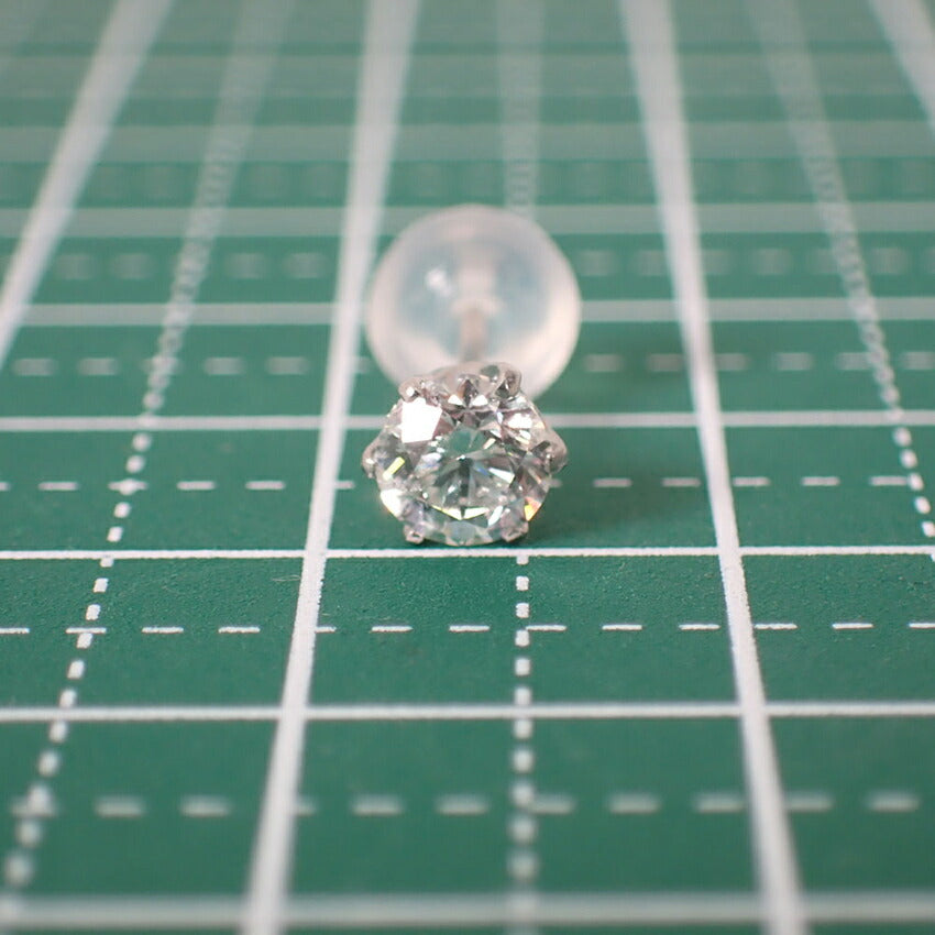 【中古】Pt900 ダイヤモンド スタッド 0.363ct ピアス片方/g518-98