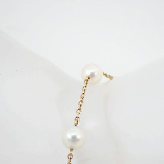 【中古】MIKIMOTO/ミキモト K14 ベビーパール ステーション ブレスレット/g524-23
