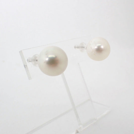 【新品】Pt900 南洋白蝶真珠/ホワイトパール ピアス/g533-71