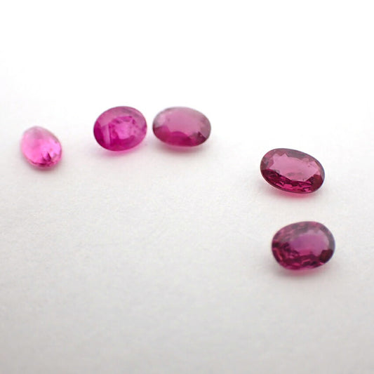 天然ルビー/ルース/5PC/1.664ct/鑑定済//j108-24