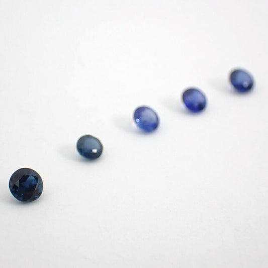 天然サファイヤ/ルース/5PC/1.336ct/鑑定済//j108-27