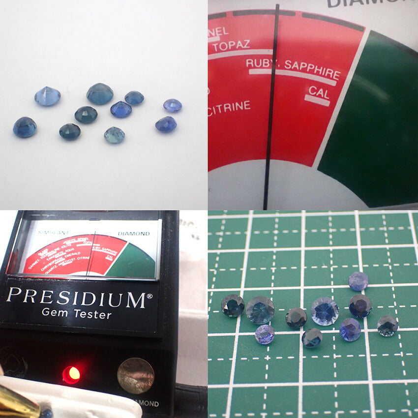天然サファイヤ/ルース/10PC/2.60ct/鑑定済//j108-28