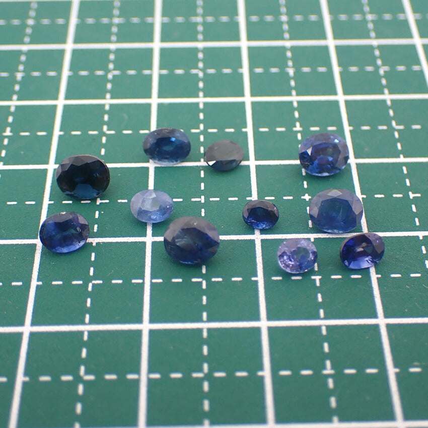 天然サファイヤ/ルース/11PC/3.97ct/鑑定済//j108-29