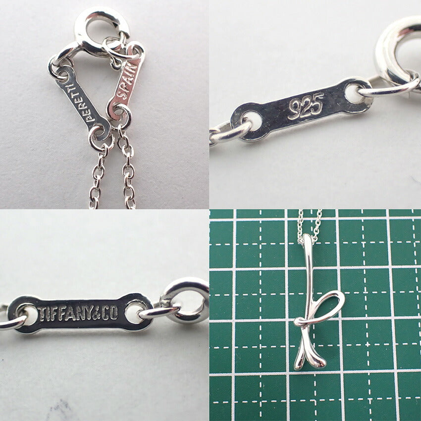 【中古】TIFFANY/ティファニー 925 イニシャル/K ペンダント/ネックレス/j112-2