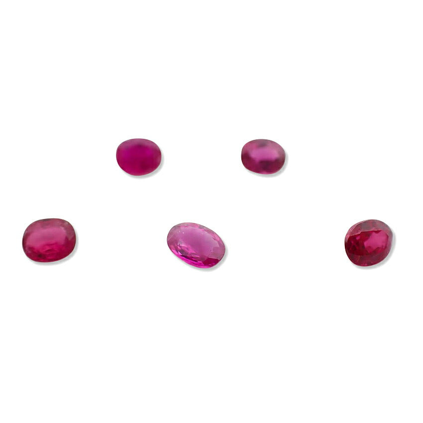 天然ルビー ルース 5PC 合計約1.50ct/j115-71