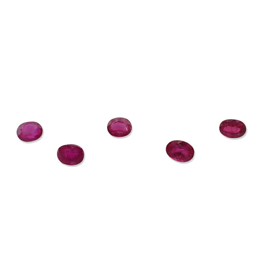 天然ルビー ルース 5PC 合計約1.50ct/j115-72