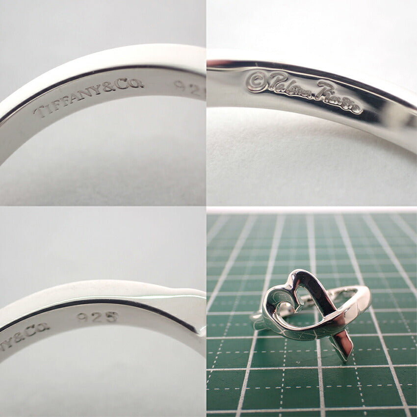 【中古】TIFFANY/ティファニー 925 ラビングハート リング/9号/j117-8