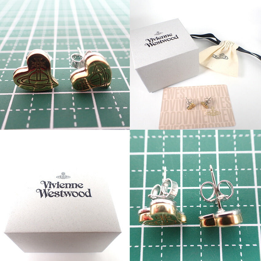 【中古】Vivienne Westwood/ヴィヴィアンウエストウッド オーブ ハート ピアス/j123-2