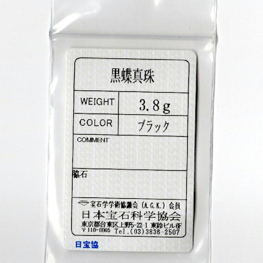 南洋黒蝶真珠/ブラックパール ルース 13.8mm/j124-4