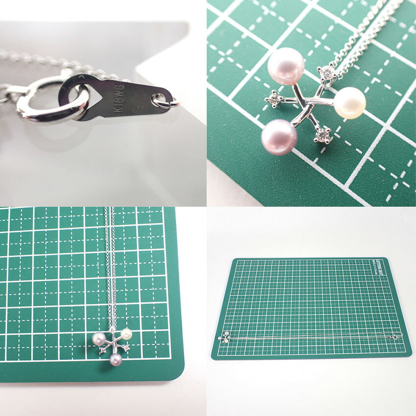 【中古】TASAKI/タサキ/18WG/ダイヤモンド/天然パール/ペンダント/j129-1