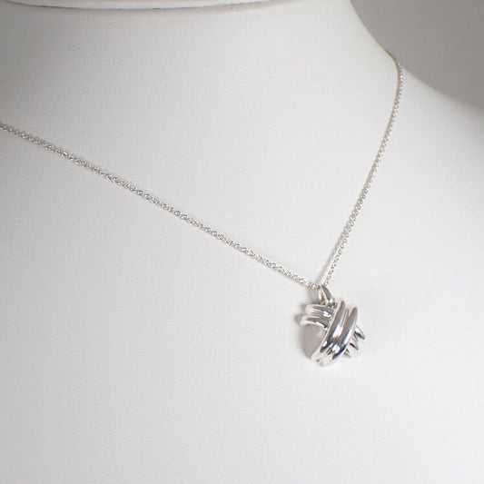 【中古】TIFFANY/ティファニー 925 シグネチャー クロス ペンダント/ネックレス/j132-13