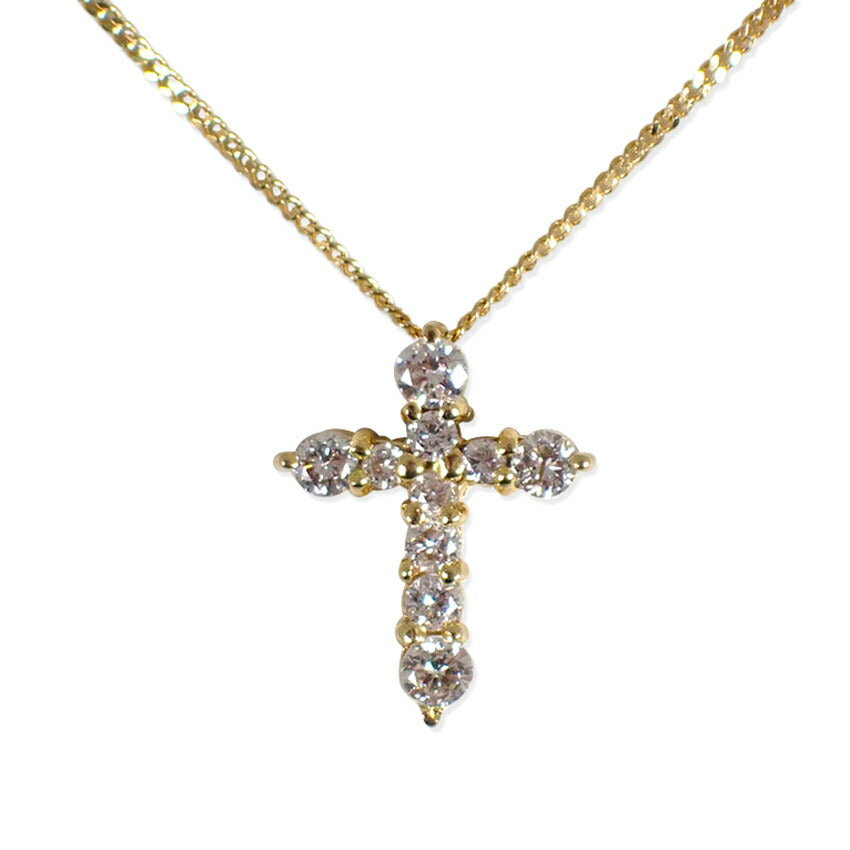 【中古】K18 ダイヤモンド/ペンダント/ネックレス/j136-22