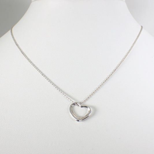 【中古】TIFFANY/ティファニー 925 オープンハート ペンダント/ネックレス/j145-10