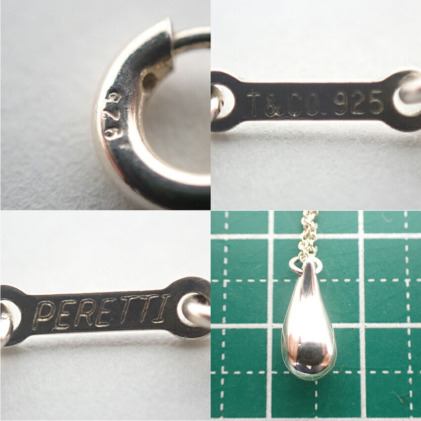【中古】TIFFANY/ティファニー 925 ティアドロップ ペンダント/ネックレス/j145-6