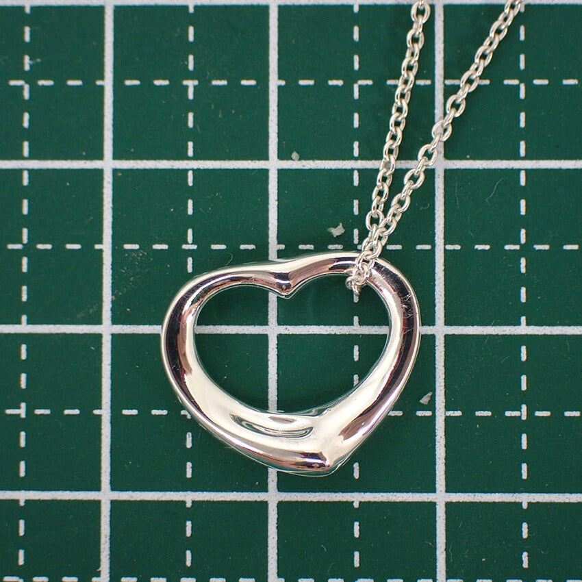 【中古】TIFFANY/ティファニー 925 オープンハート ペンダント/ネックレス/j147-72