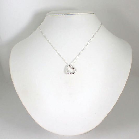 【中古】TIFFANY/ティファニー 925 オープンハート ペンダント/ネックレス/j149-93
