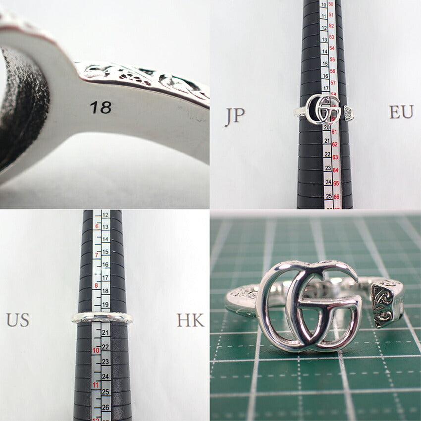 【中古】GUCCI/グッチ/925/ダブルGアラベスク/リング/18号/j155-35