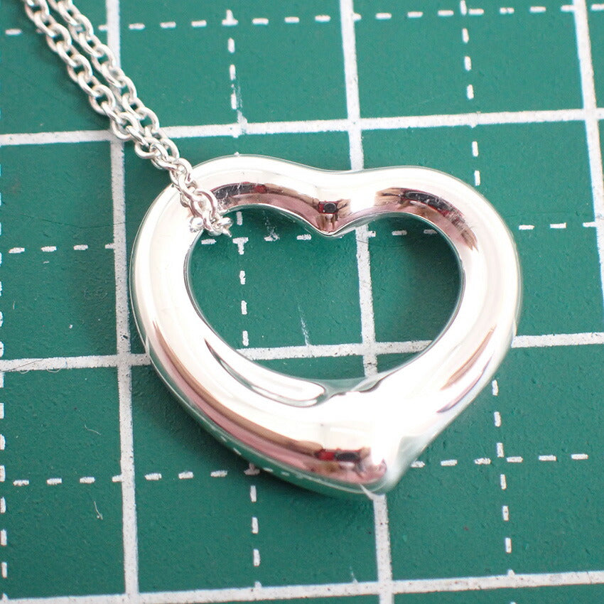【中古】TIFFANY/ティファニー 925 オープンハート ペンダント/ネックレス/j164-10