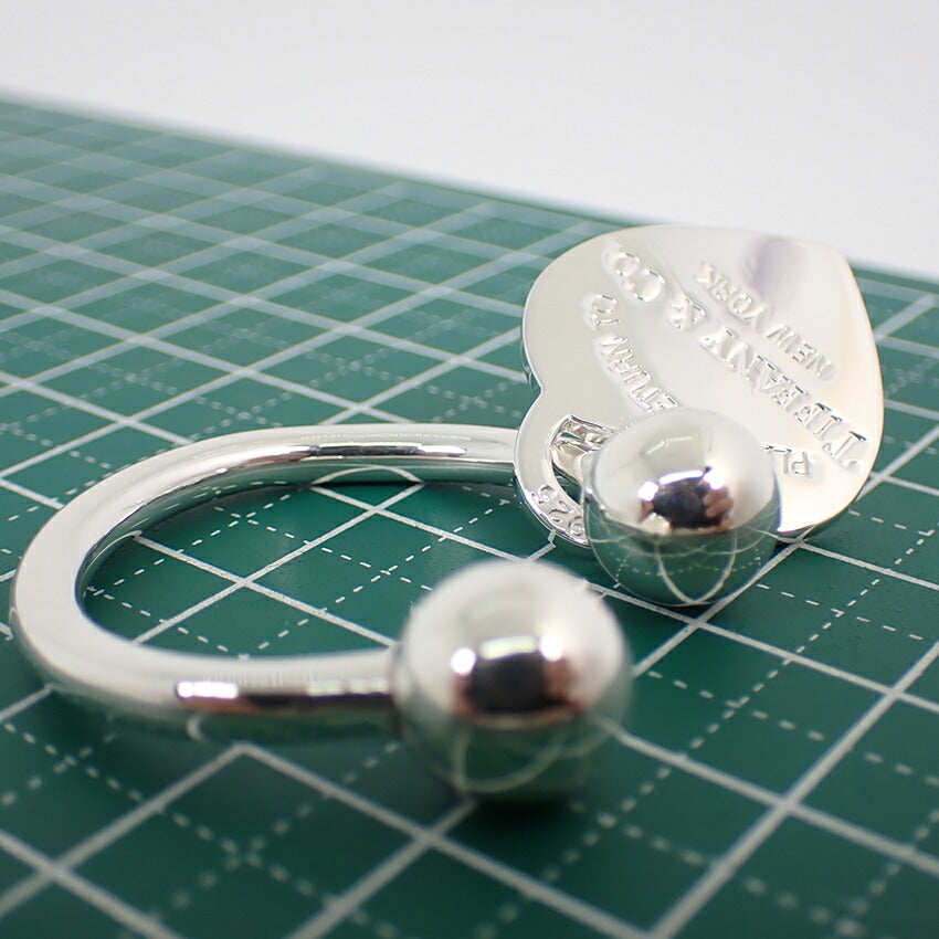 【中古】TIFFANY/ティファニー 925 ハート チャーム付き キーリング/j170-7