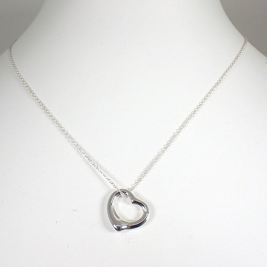【中古】TIFFANY/ティファニー 925 オープンハート ペンダント/ネックレス/j171-1