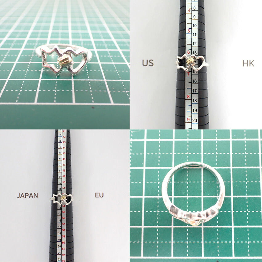 【中古】TIFFANY/ティファニー 925/750 スター/ハート リング /13号/j173-11