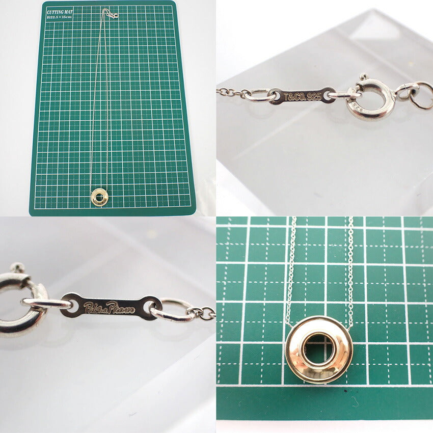 【中古】TIFFANY/ティファニー 925/750 マジックサークル ペンダント/ネックレス/j173-9