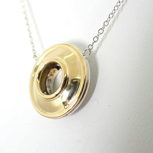 【中古】TIFFANY/ティファニー 925/750 マジックサークル ペンダント/ネックレス/j173-9