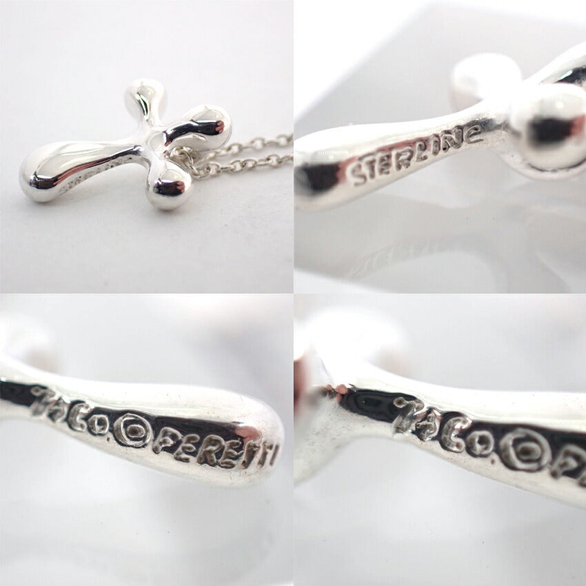 【中古】TIFFANY/ティファニー 925 スモールクロス ペンダント/ネックレス/j175-4
