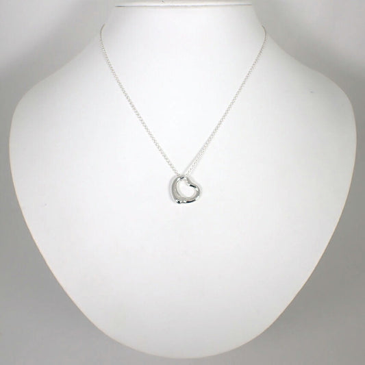 【中古】TIFFANY/ティファニー 925 オープンハート ペンダント/ネックレス/j176-11