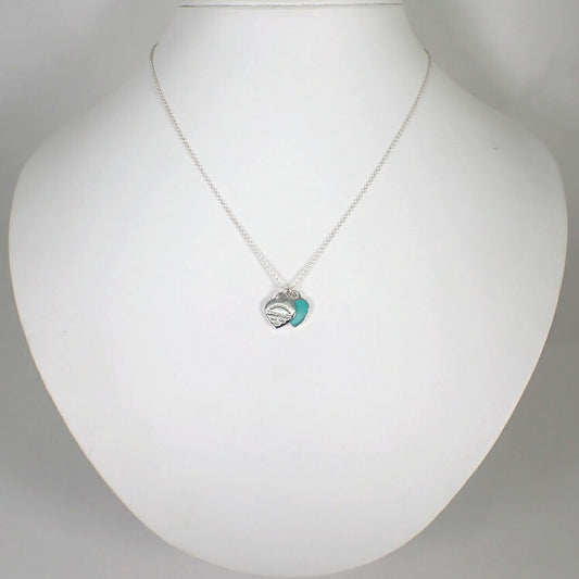 【中古】TIFFANY/ティファニー 925/エナメル リターントゥティファニー ダブルハートタグ ペンダント/j178-10