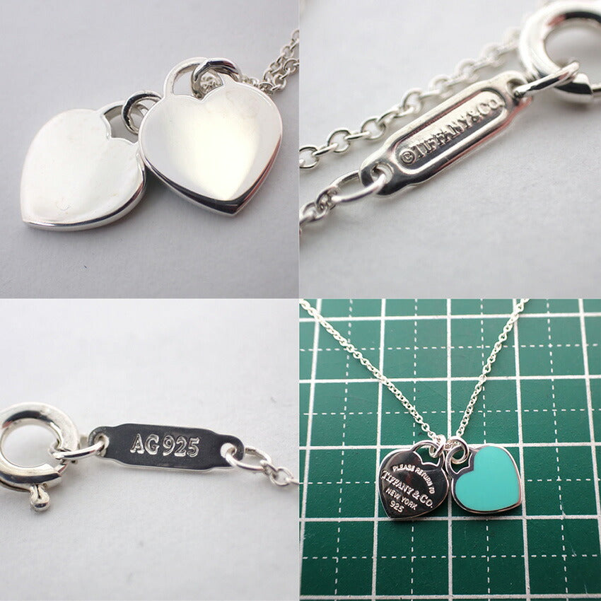 【中古】TIFFANY/ティファニー 925/エナメル リターントゥティファニー ダブルハートタグ ペンダント/j178-10