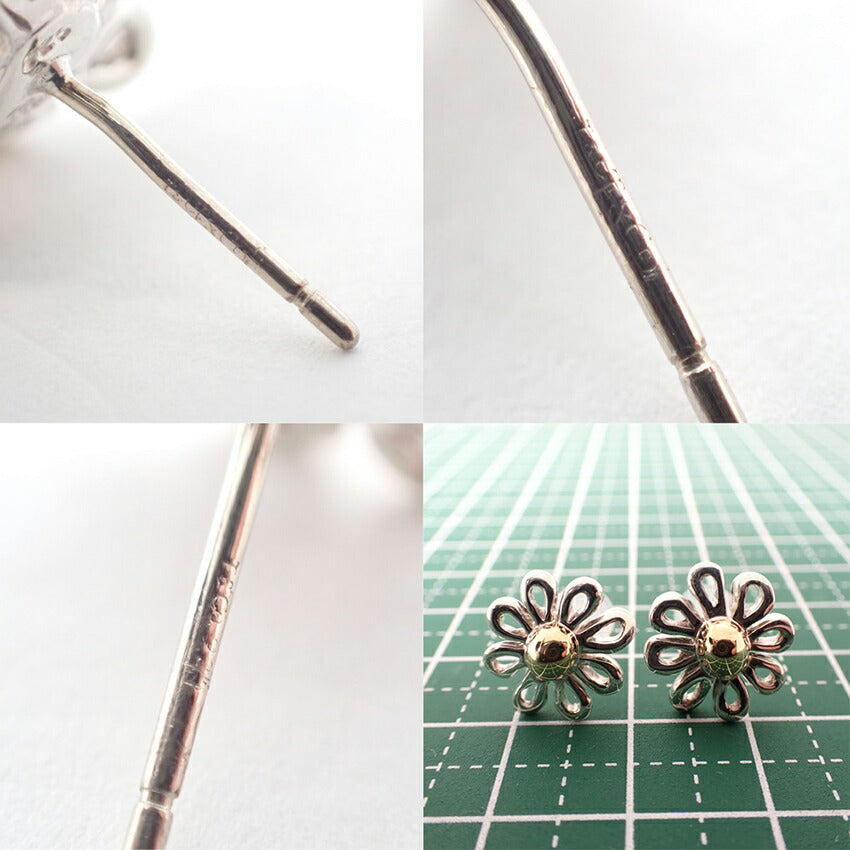【中古】TIFFANY/ティファニー 925/750 パロマピカソ デイジー ピアス キャッチ社外/j185-3