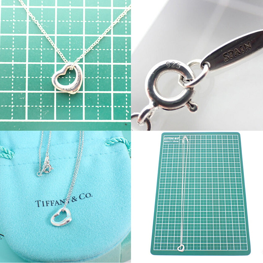 【中古】TIFFANY/ティファニー 925 オープンハート ペンダント/ネックレス/j188-1