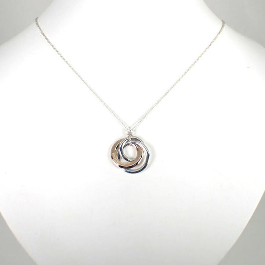 【中古】TIFFANY/ティファニー 925/メタル 1837 インターロッキング サークル ネックレス/j188-2
