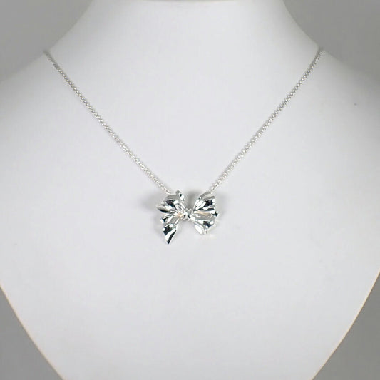 【中古】TIFFANY/ティファニー 925 リボンモチーフ ネックレス/ペンダント/j189-8