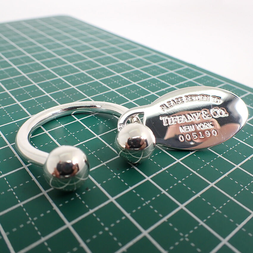 【中古】TIFFANY/ティファニー 925 リターントゥティファニー オーバルタグ キーリング/j191-7