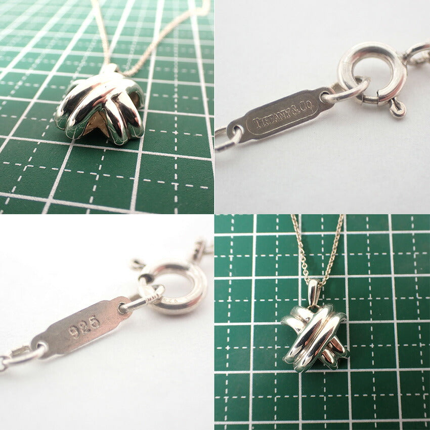 【中古】TIFFANY/ティファニー 925 シグネチャー クロス ペンダント/ネックレス/j196-3