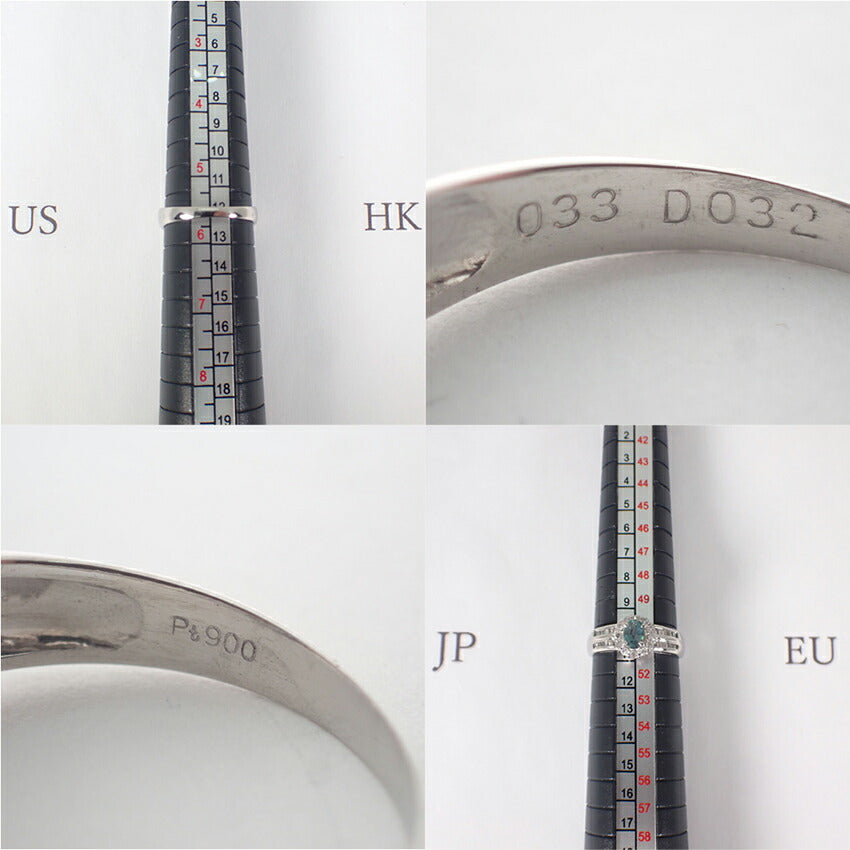 【中古】Pt900 アレキサンドライト/ダイヤ リング /11号/j196-4