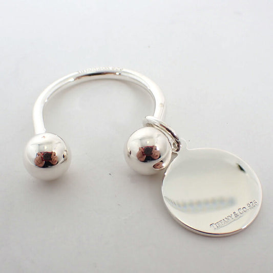 【中古】TIFFANY/ティファニー 925 ラウンドタグ付き キーリング/j197-13