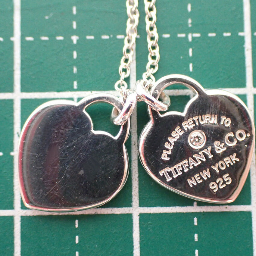 【中古】TIFFANY/ティファニー 925 リターントゥティファニー ダブルハートタグ ペンダント/j197-3