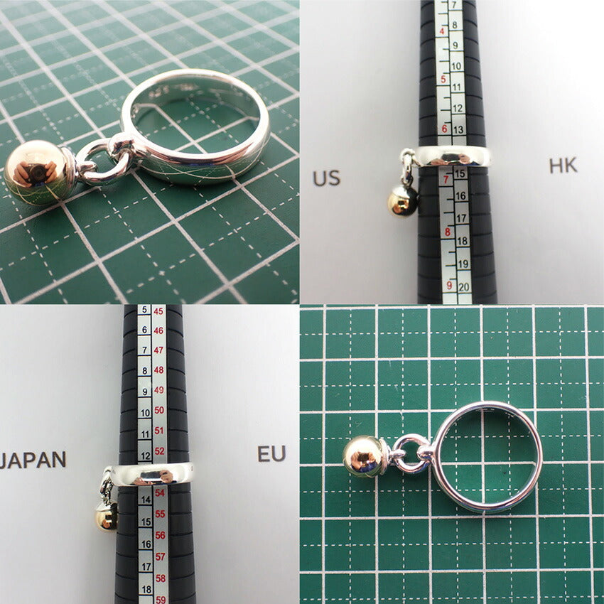 【中古】TIFFANY/ティファニー 925/750 ボールダングル リング /13号/j203-9