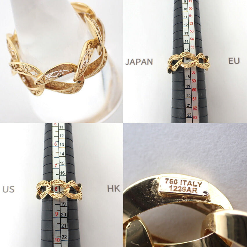 【中古】750 ITALY チェーン リング/15.5号/j204-8