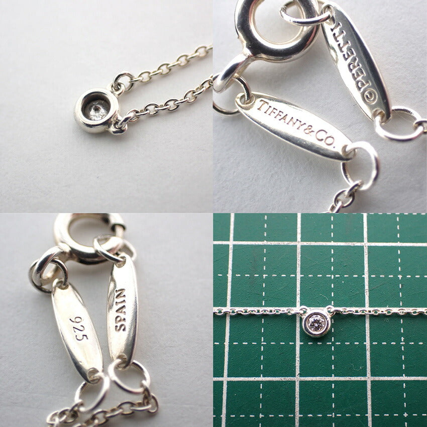 【中古】TIFFANY/ティファニー 925 バイザヤード ダイヤモンド/1pc ネックレス/j205-11