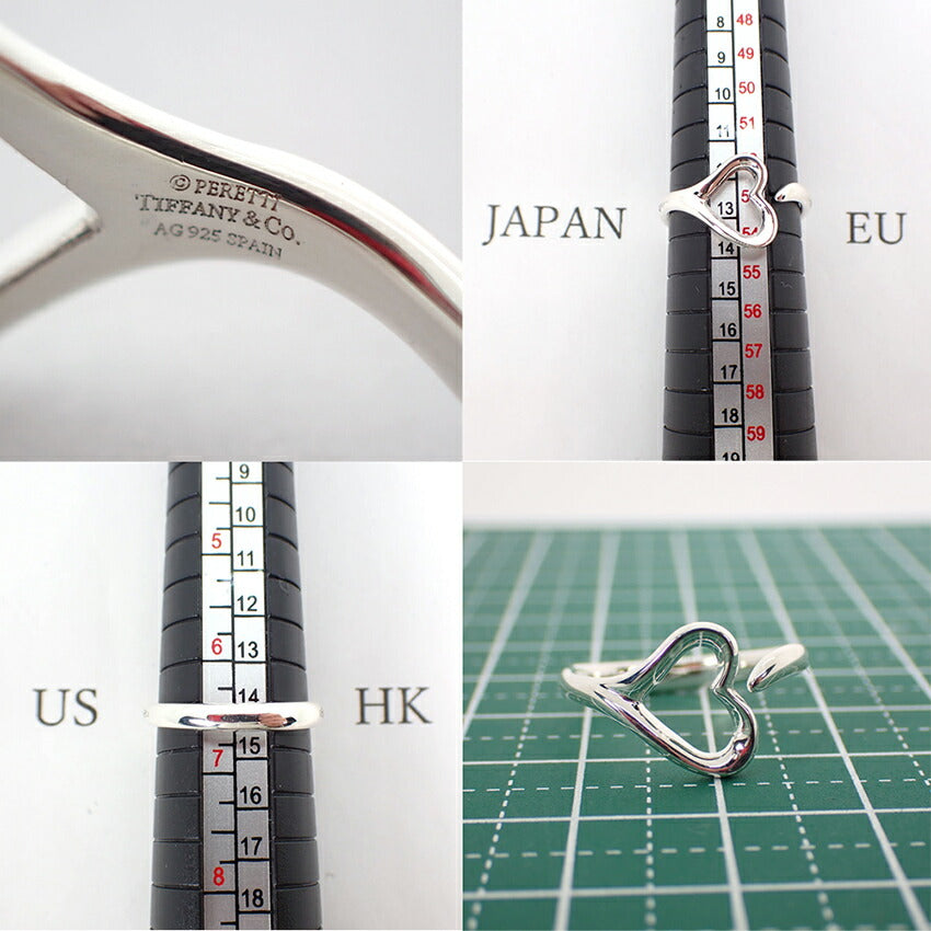 【中古】TIFFANY/ティファニー 925 オープンハート リング /12号/j213-37
