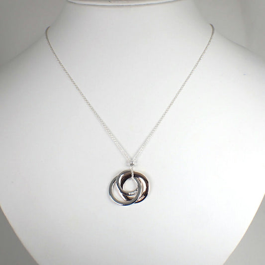 【中古】TIFFANY/ティファニー 925/メタル 1837 インターロッキング サークル ネックレス/j221-9