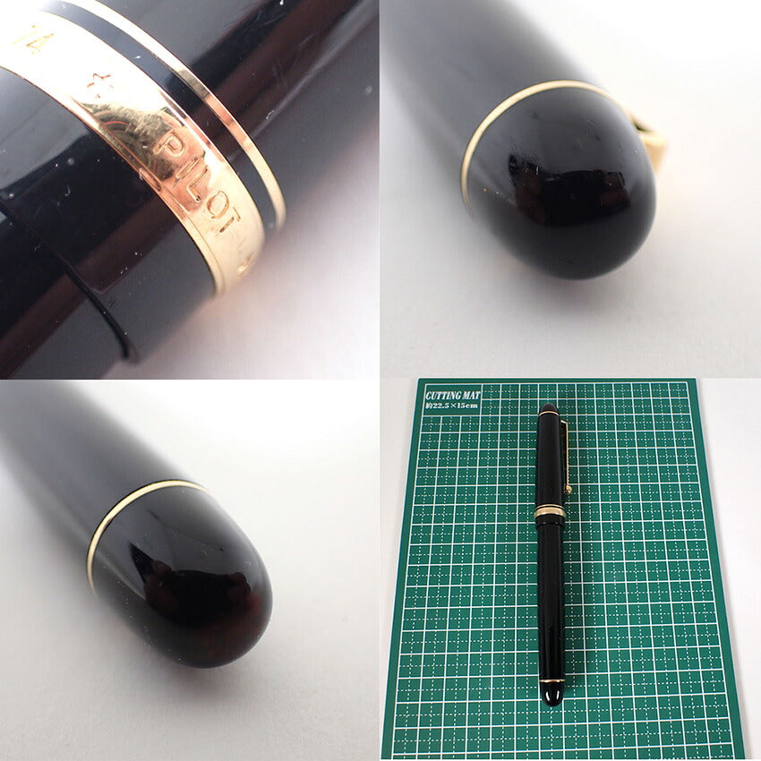 PILOT/パイロット 万年筆 カスタム74 樹脂×ペン先14K ブラック×ゴールド/j224-8