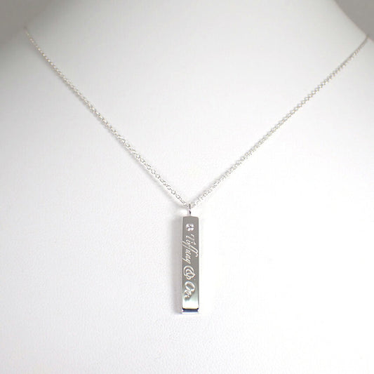 【中古】TIFFANY/ティファニー 925 ダイヤ/1pc ロゴバー ペンダント/j226-2